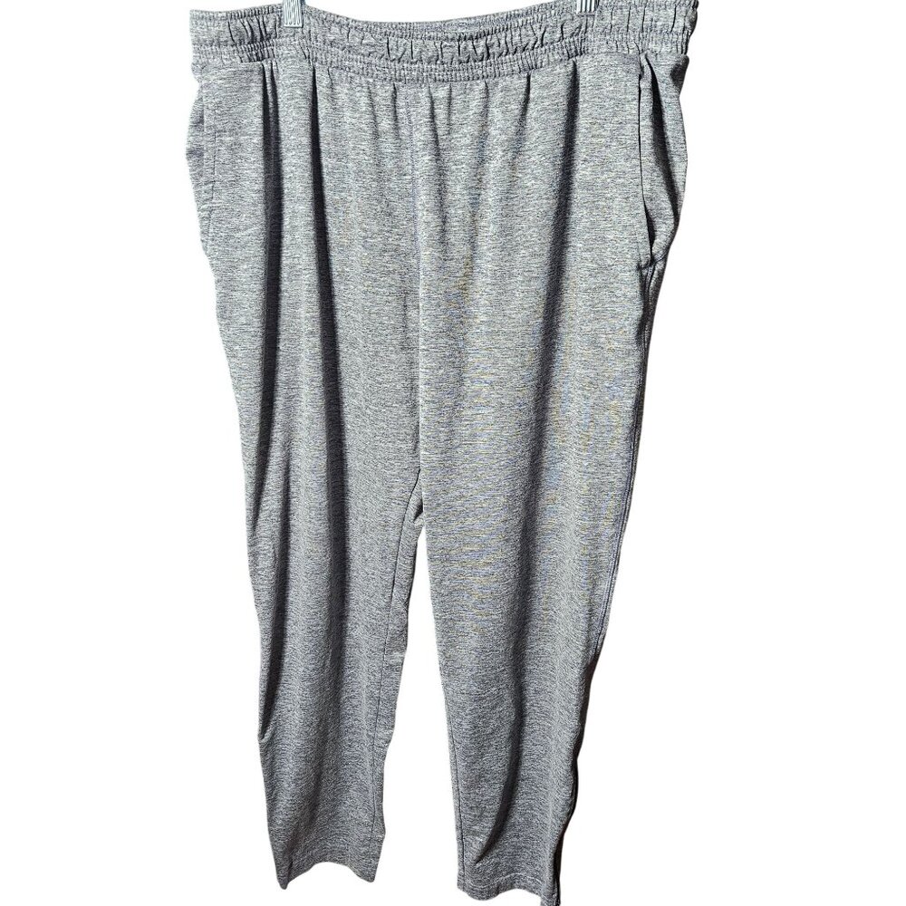 Heather Gray Mens Zip Pocket Athletic Joggers XL - Performance Stretch